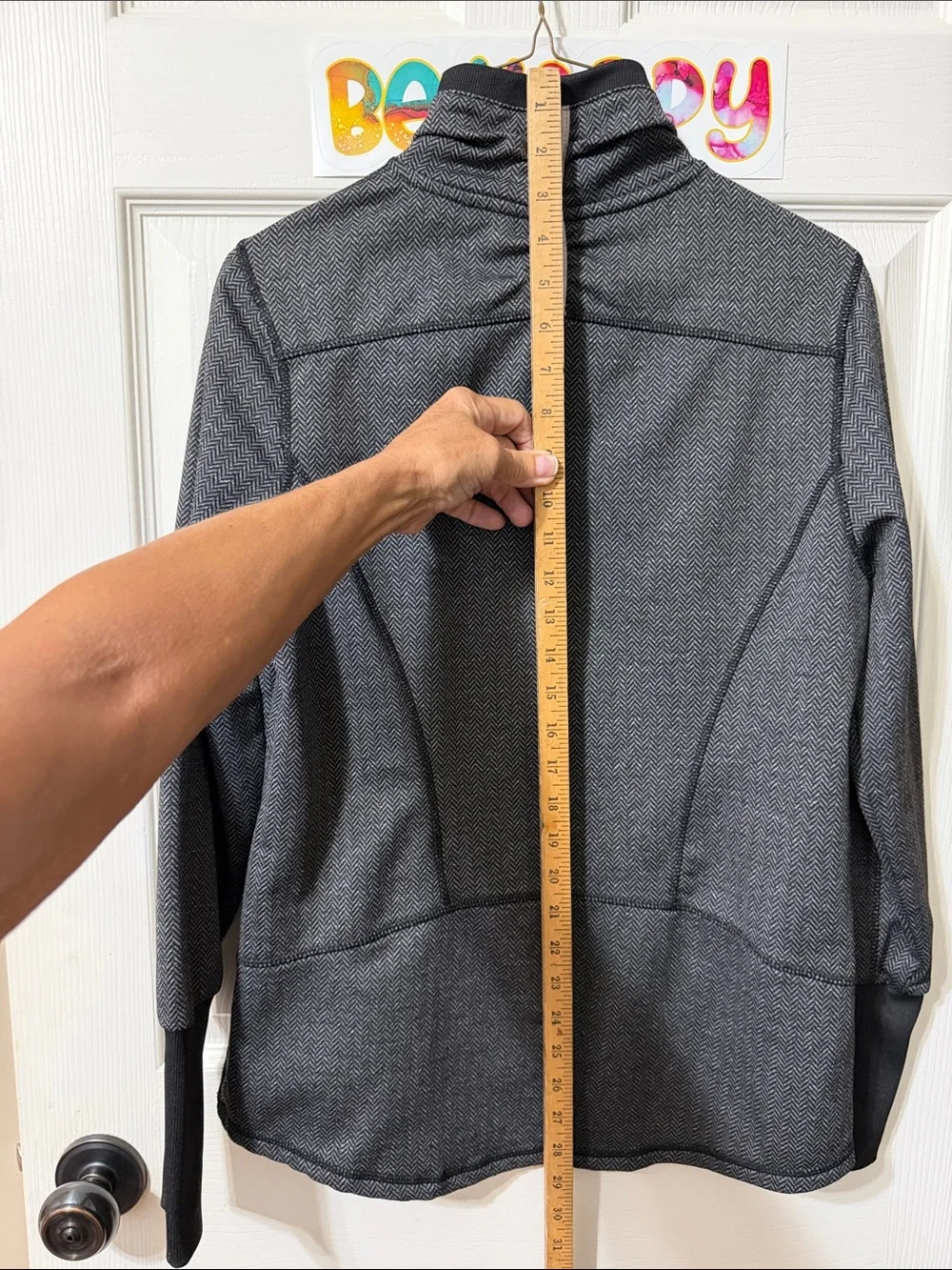 Athletic Works Black and Gray Zip-Up Half Collar Sweater
